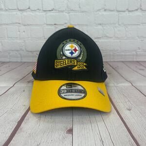 New Era 39Thirty NFL Pittsburgh Steelers Salute To The Service Flex Hat Cap M/L